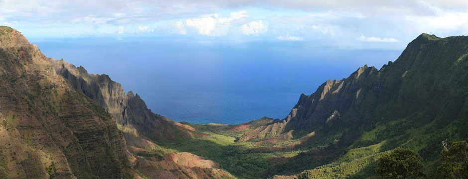 Photograph of Maui from mountain to sea